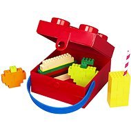 LEGO® Box mit Griff - 166 mm x 165 mm x 117 mm - rot - Aufbewahrungsbox