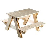 Drevená súprava stolček + lavice - Set