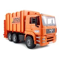 Bruder MAN garbage truck orange with 2 bins - Toy Car
