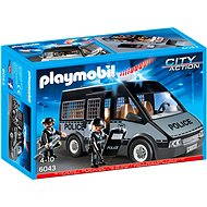 Playmobil 6043 Emergency Police Van with Flashing Lights and Siren - Building Set