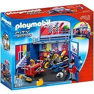 PLAYMOBIL® 6157 Aufklapp-Spiel-Box Motorradwerkstatt - Bausatz