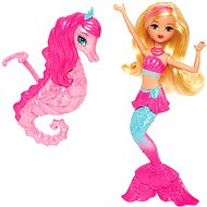 Barbie - blond mini mermaid with pets - Doll
