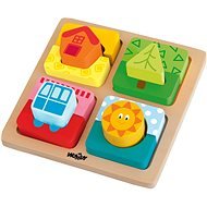 Woody Board with Puzzle Shapes - The Sunny Home - Educational Toy