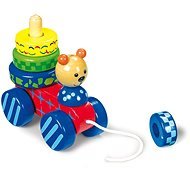 Tahací hračka + nasazovací medvěd - Nachziehspielzeug