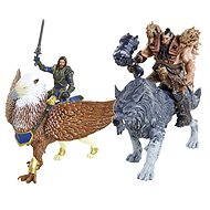 Warcraft - Lothar mit Gryphon und Black die Eiswolf - Figuren