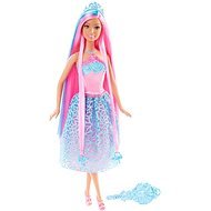 Mattel Barbie - dlhé vlasy s ružovými vlasmi - Bábika