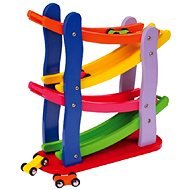 Wooden Racing Track 4 Cars - Ball Track