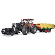 Bruder 3198 Case IH Optum 300 CVX tractor with front loader and bale carrier - Tractor
