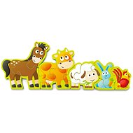 Hape Puzzle - Animals and Numbers, 10 pieces - Wooden Puzzle