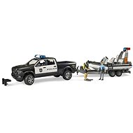 Bruder 2507 RAM Police with boat and 2 figures - Toy Car