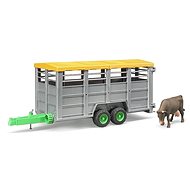 Bruder 2227 Animal transport trailer with cow figure - Expansion for Cars, Trains, Models