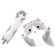 NET Plyšová kočka pro děti 50 cm, šedá - Soft Toy