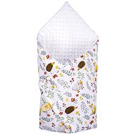 MACESHKA Wrap Minky Animals with flowers - Swaddle Blanket
