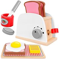Kruzzel 22435 Wooden toaster with accessories - Toy Appliance