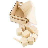 Ulanik Montessori dřevěná hračka Wooden lacing squares  unfinished - Educational Set