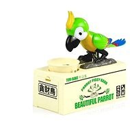 Pokladnička na mince - hladový papoušek - zelený - Spardose
