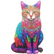 Kruzzel Wooden puzzle with cat motif - 130 pieces - Wooden Puzzle