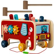 Kruzzel 20349 Wooden elephant with hammer - Pounding Toy