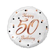 Balloon foil white 50 years - Happy birthday 45 cm - Helium Balloons