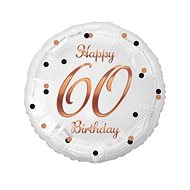 White foil balloon 60 years - Happy birthday 45 cm - Helium Balloons