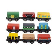 Kruzzel 23522 Wooden train for children 12 cars - Train