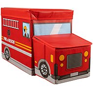 Kruzzel 22489 Toy box fire truck 53 × 26 × 31,5 cm - Storage Box