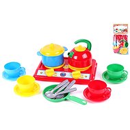 MIKRO TRADING Kitchen stove with dishes 11pcs in bag - Play Kitchen