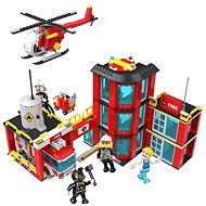COGO Large Fire Station Compatible 862 pieces - Building Set