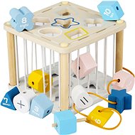 Kruzzel 22885 Wooden insertion motor cube - Motor Skill Toy