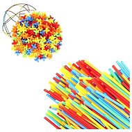 KRUZZEL 22408 Creative building from straws 408 pieces - Building Set