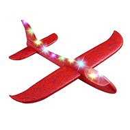Verk 18218 LED foam throwing plane 47 × 49 cm red - Children's Airplane