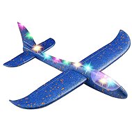 Verk 18218 Foam Throwing Plane LED 47 × 49 cm blue - Children's Airplane