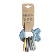 Dantoy Tiny Bio plastic rings with teether Blue 0 m+ - Baby Teether