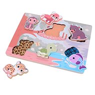 Jouéco The Wildies Family Wooden Puzzle Feel & Touch - Wooden Puzzle