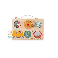 Lilliputiens Wooden Activity Panel - Adventures on the Road - Activity Board