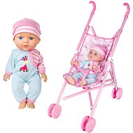 Wiky Baby with sounds and stroller 27 cm - Doll
