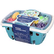 Wiky Kitchen set in basket 26 × 19 × 14 cm blue - Toy Kitchen Utensils