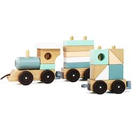 UMU® Wooden train with blocks 18 pieces - Train
