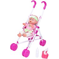 Wiky Baby with pram 28 cm - Doll