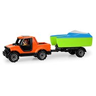 Lena Truckies Pickup with Trolley and Boat - Toy Car