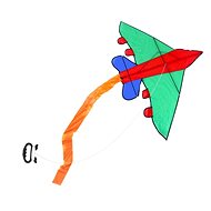 Rappa Flying nylon kite 140 × 98 cm, airplane - Kite