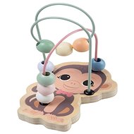 Jouéco The Wildies Family Wooden Mini Labyrinth Monkey - Motor Activity Maze