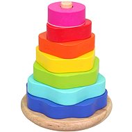 MaDe Wooden educational tower, 13,8 cm - Sort and Stack Tower
