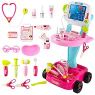 Kruzzel 8245 Medical trolley with ECG examination, pink - Kids Doctor Kit
