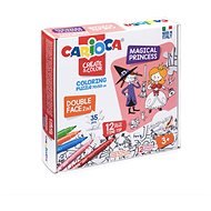 Carioca Princess colouring puzzle with 12 coloured markers - Jigsaw Puzzle