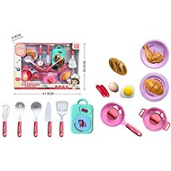 Vizopol Set of dishes with food - Toy Kitchen Utensils