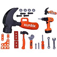 Micro Trading Children's drill with tools, hammer-shaped case, 24 pieces - Children's Tools