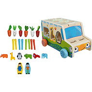 Kruzzel 26250 Wooden didactic car - Puzzle