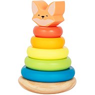 BusyKids Wooden Pyramid Fox - Sort and Stack Tower