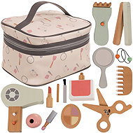 Kruzzel 26457 Wooden cosmetic set in case 17in1, pink - Children’s Makeup Set